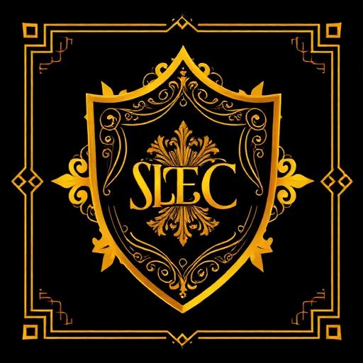 Ícone de segurança - escudo dourado vintage com padrão decorativo elegante